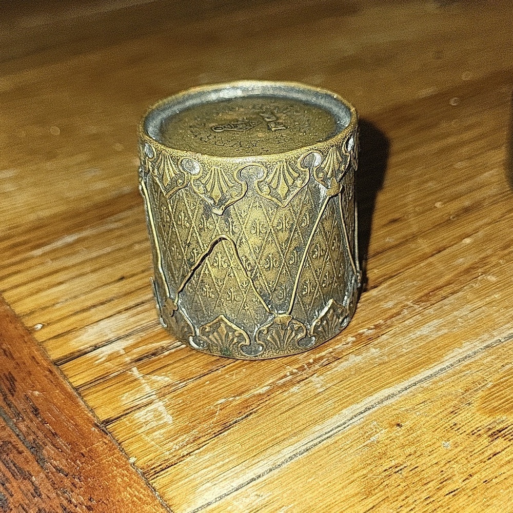 Rare Antique Brass Needle Holder